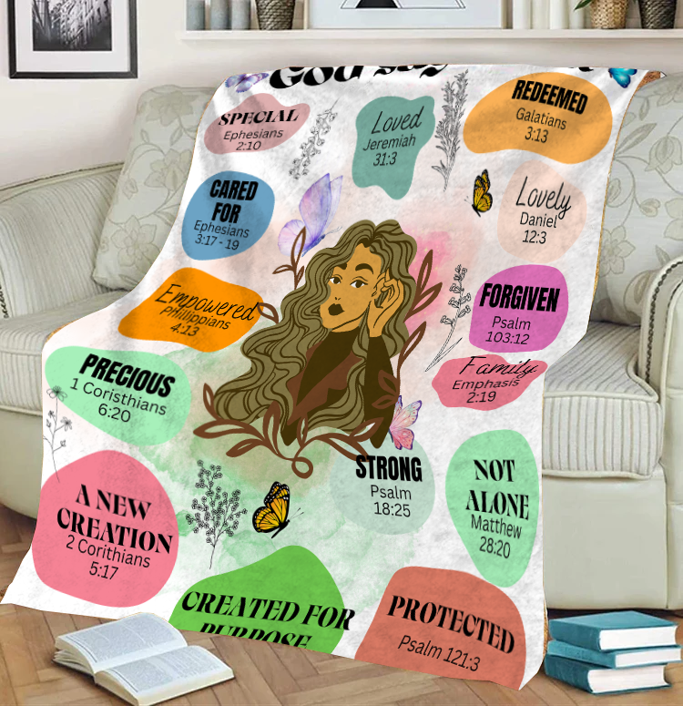 God Says I Am | Fleece Blanket
