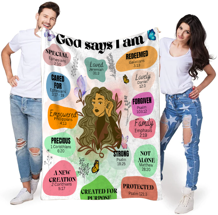 God Says I Am | Fleece Blanket