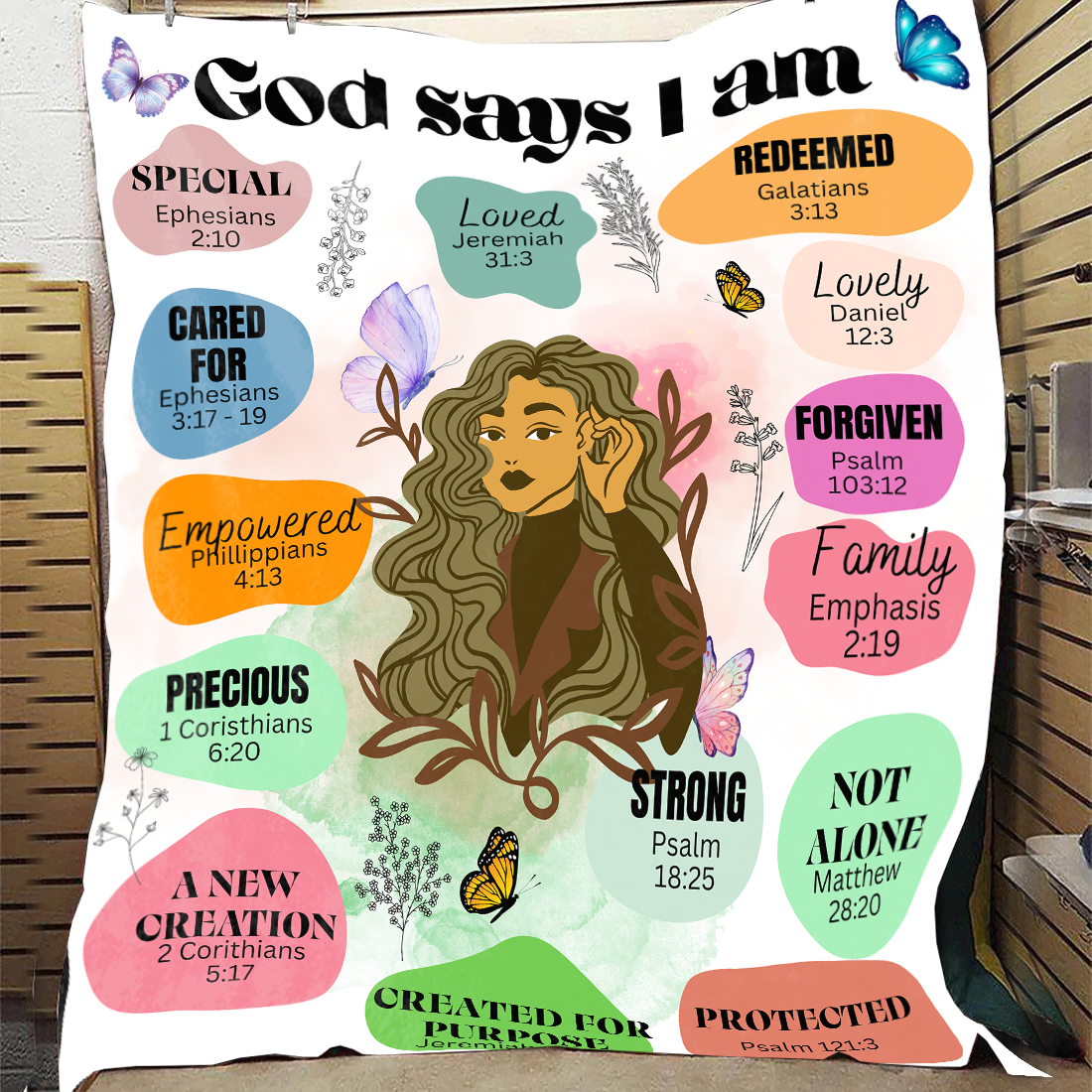 God Says I Am | Fleece Blanket
