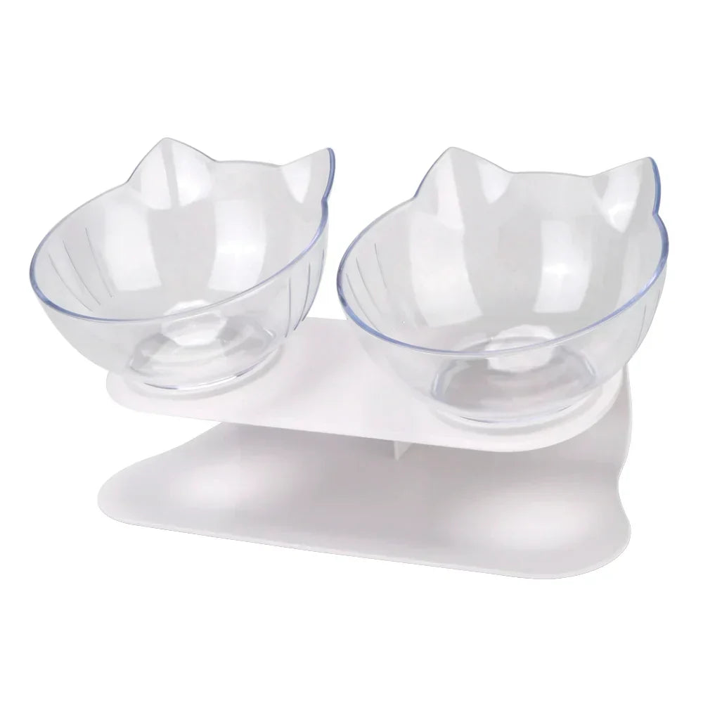 Ergonomic Double Pet Bowl Set β Non-Slip, Raised Stand for Dogs & Cats