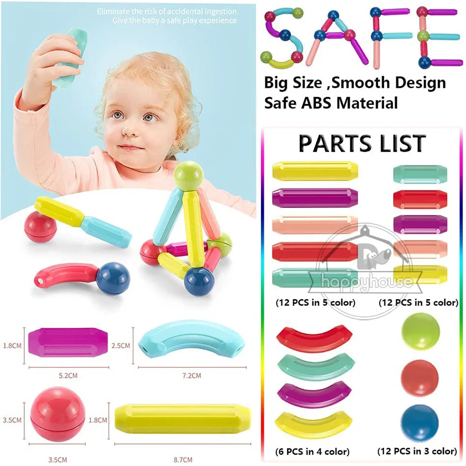 STEM Magnetic Building Toys ā Educational Construction Set for Children