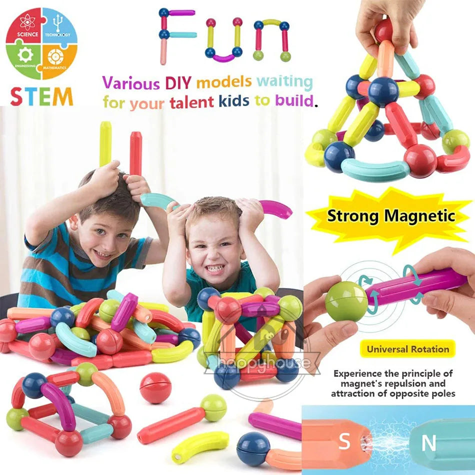 STEM Magnetic Building Toys ā Educational Construction Set for Children