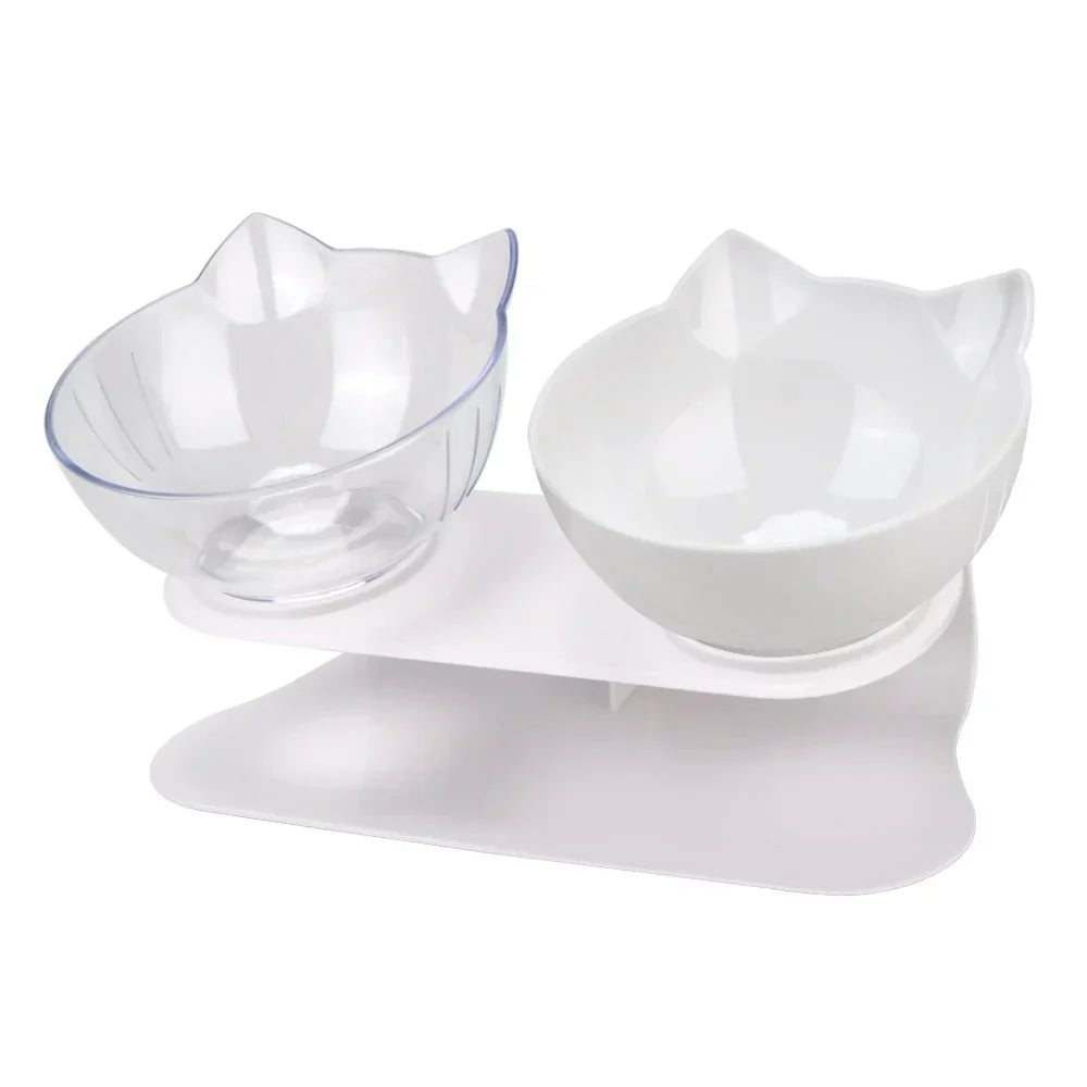 Ergonomic Double Pet Bowl Set β Non-Slip, Raised Stand for Dogs & Cats