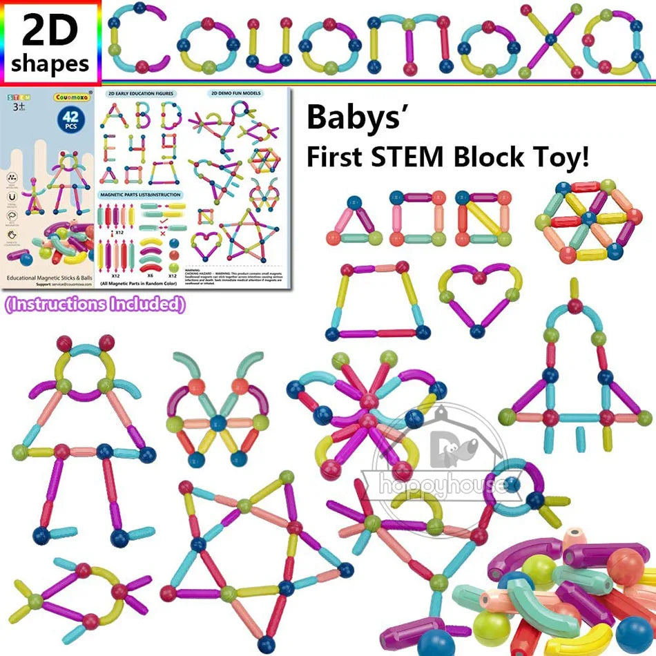 STEM Magnetic Building Toys ā Educational Construction Set for Children