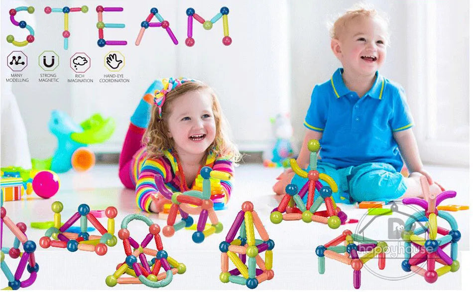 STEM Magnetic Building Toys ā Educational Construction Set for Children