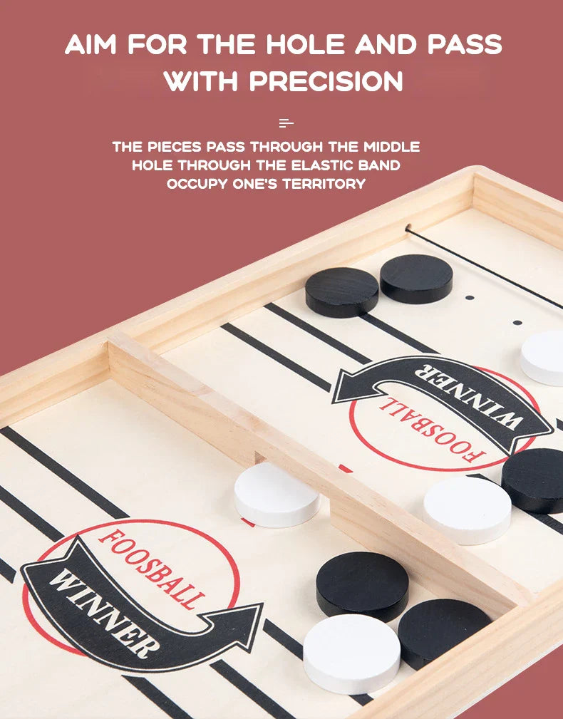 Fast Sling Puck Game β Wooden Table Battle for Kids & Parents