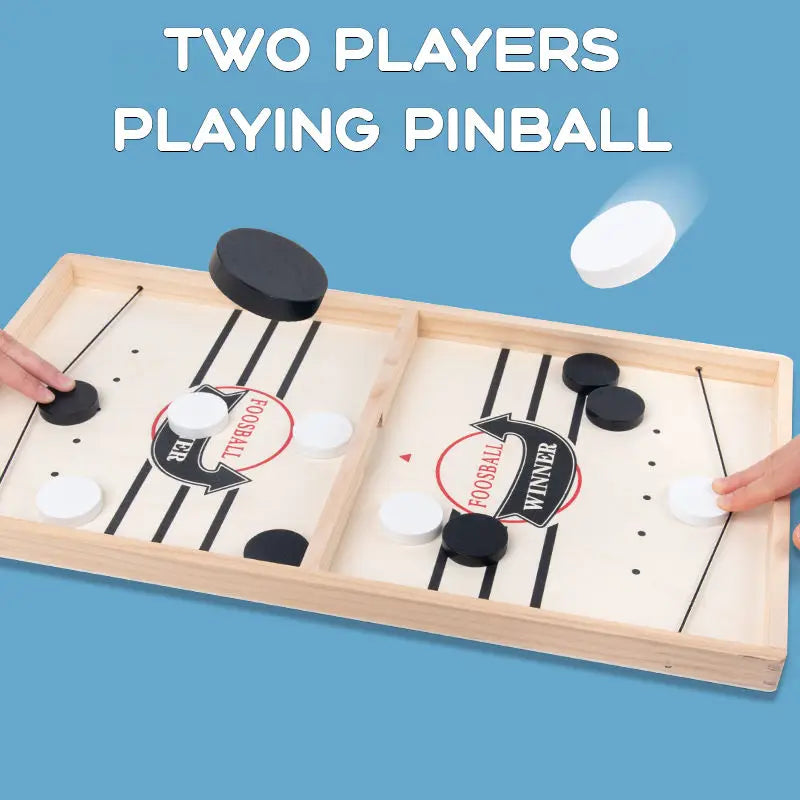 Fast Sling Puck Game β Wooden Table Battle for Kids & Parents
