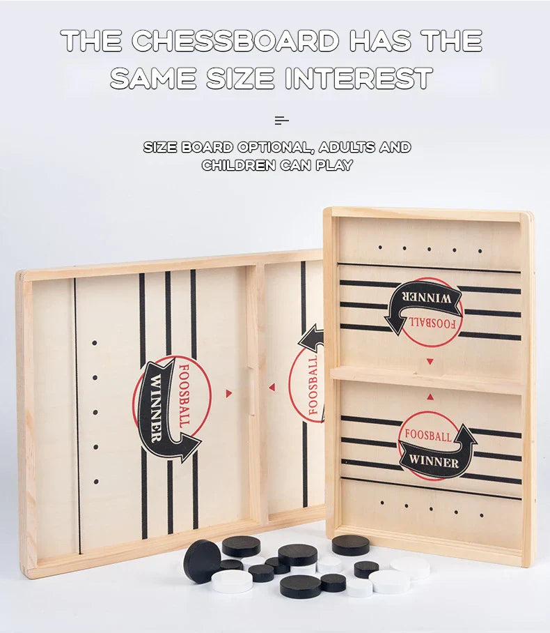 Fast Sling Puck Game β Wooden Table Battle for Kids & Parents