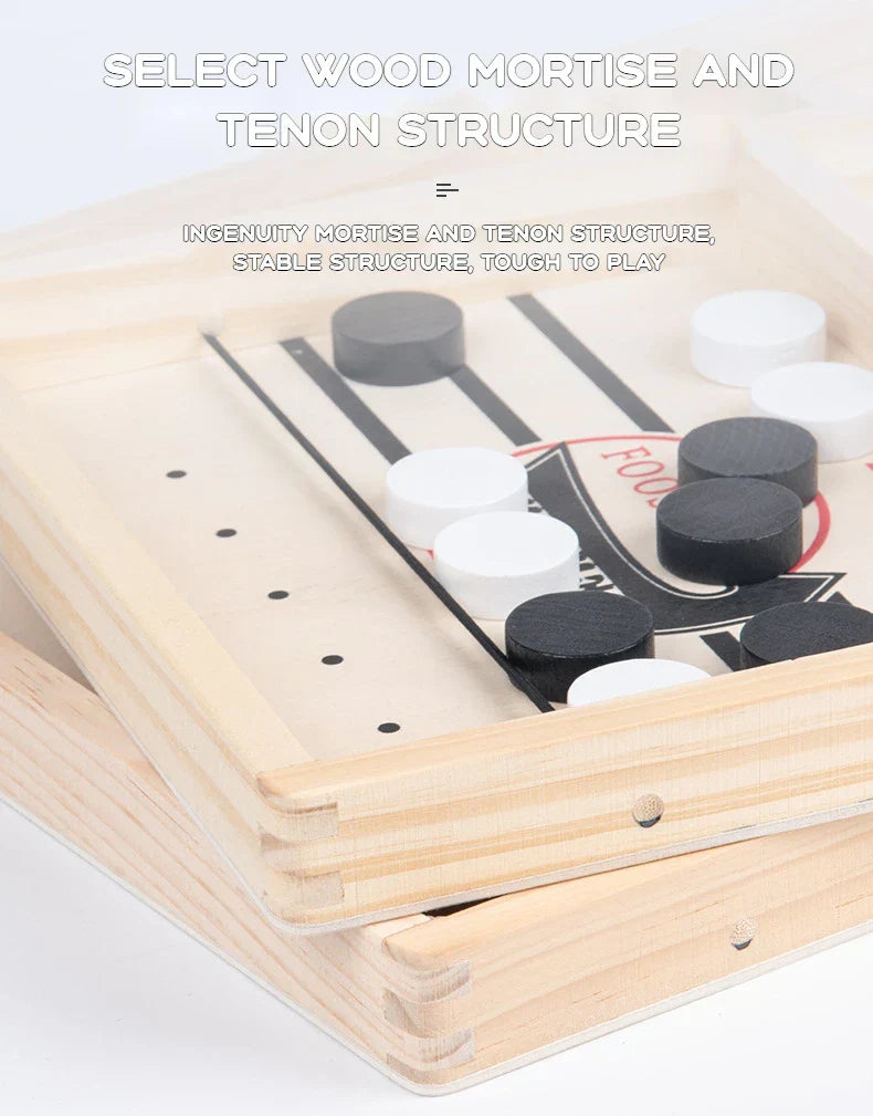 Fast Sling Puck Game β Wooden Table Battle for Kids & Parents