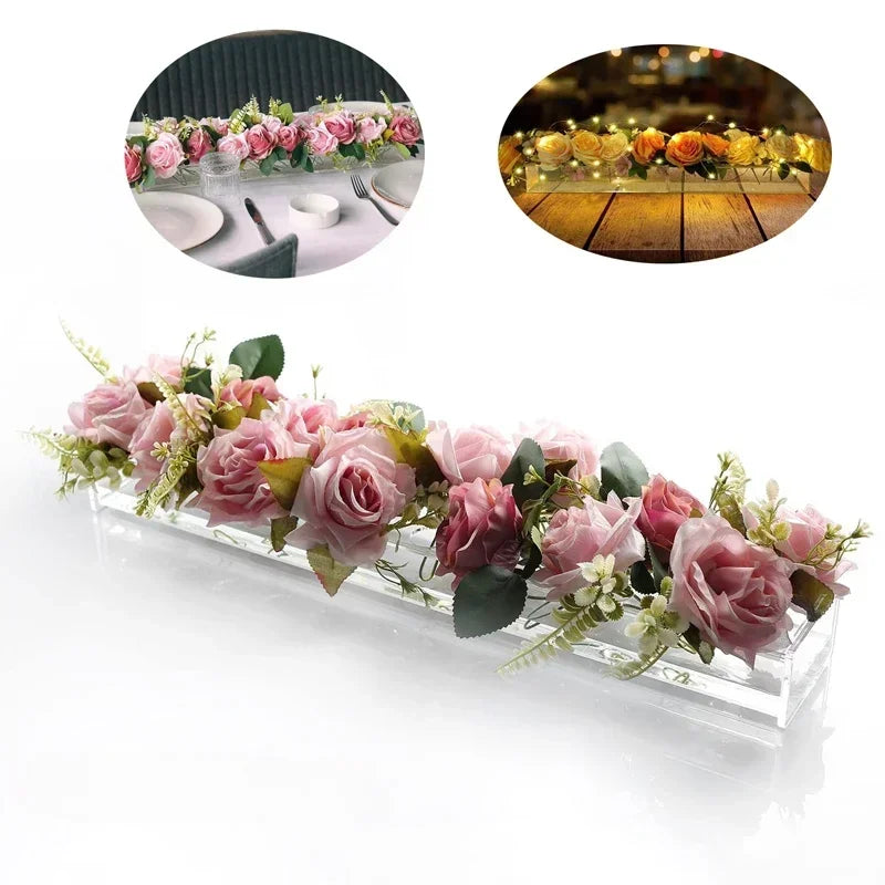 Transparent Flower Vase β Elegant Centerpiece for Dining or Events