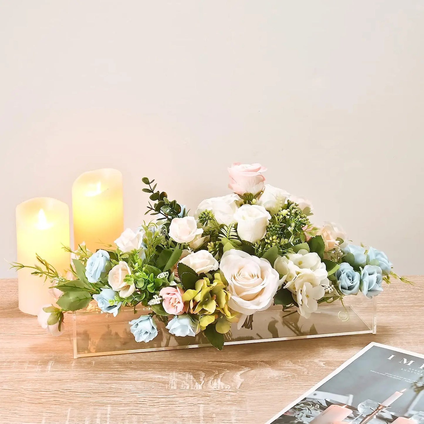 Transparent Flower Vase β Elegant Centerpiece for Dining or Events
