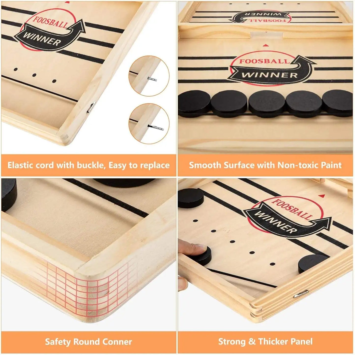 Fast Sling Puck Game β Wooden Table Battle for Kids & Parents