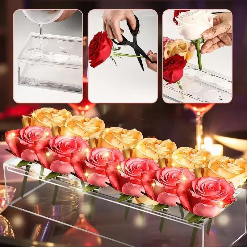 Transparent Flower Vase β Elegant Centerpiece for Dining or Events