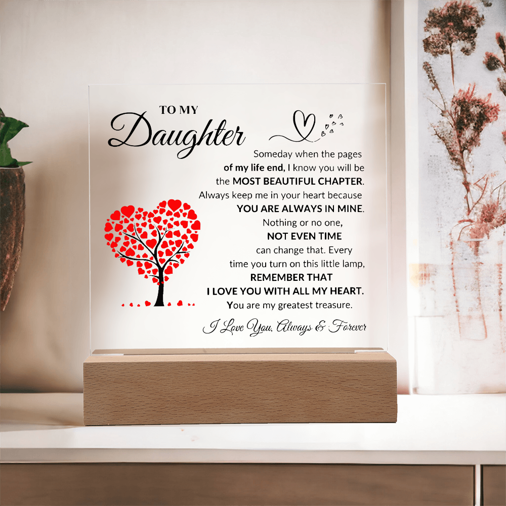 To My Daughter | Printed Square Acrylic