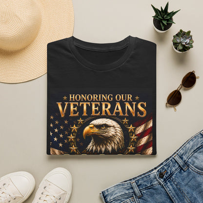 Honoring Our Veterans Eagle T-Shirt — 250 Years of Service Patriotic Veteran Tee