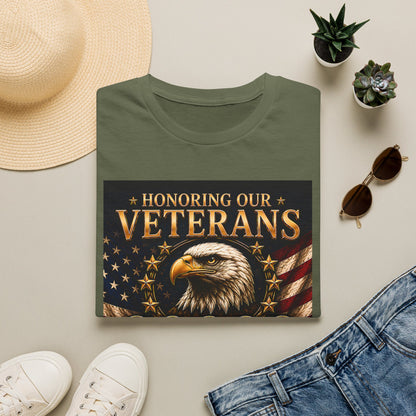 Honoring Our Veterans Eagle T-Shirt — 250 Years of Service Patriotic Veteran Tee