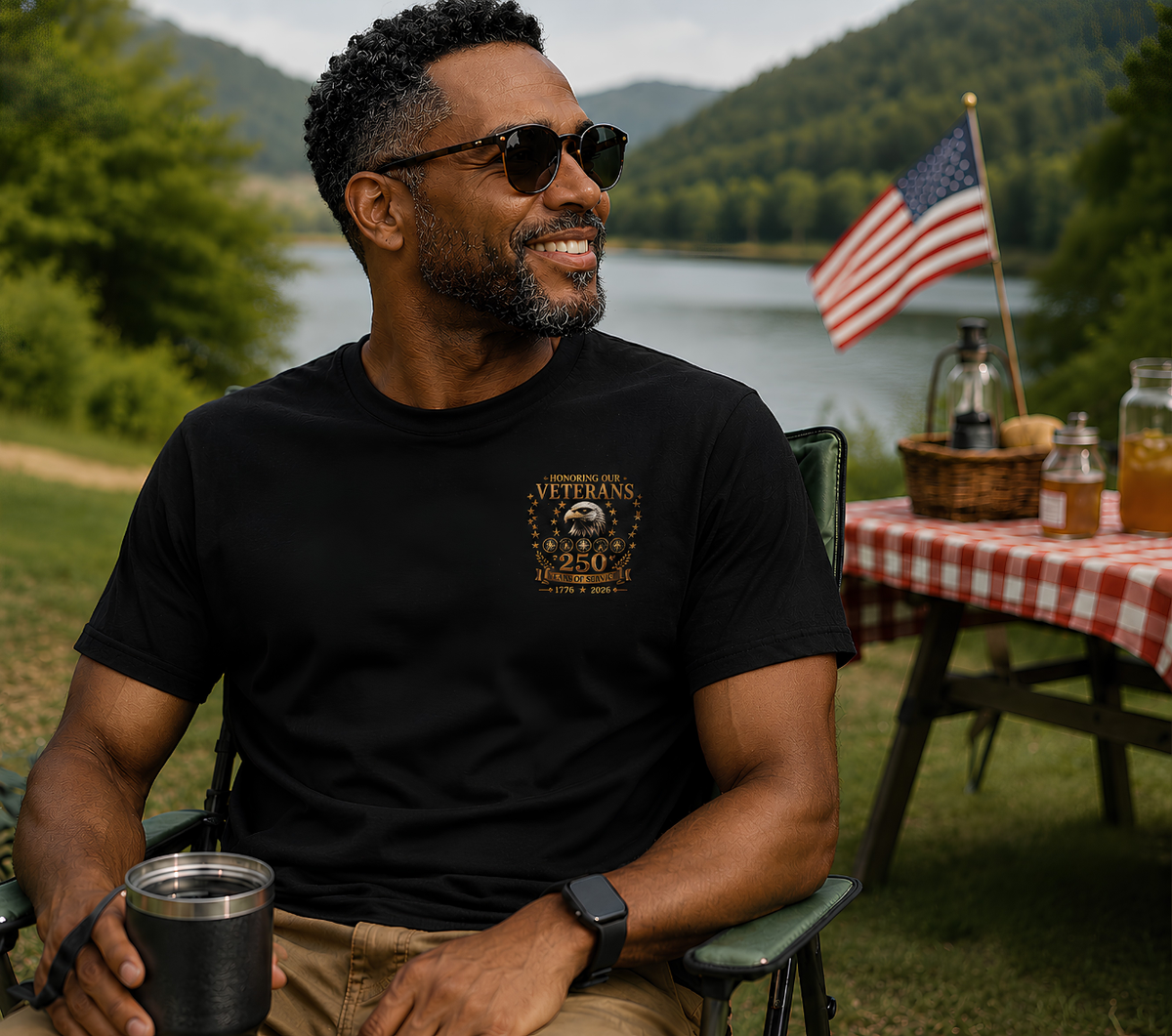Veterans 250th Anniversary T-Shirt — Honoring Our Veterans (1776–2026)