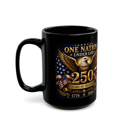 250th Anniversary Eagle Flag Mug — One Nation Under God 1776–2026
