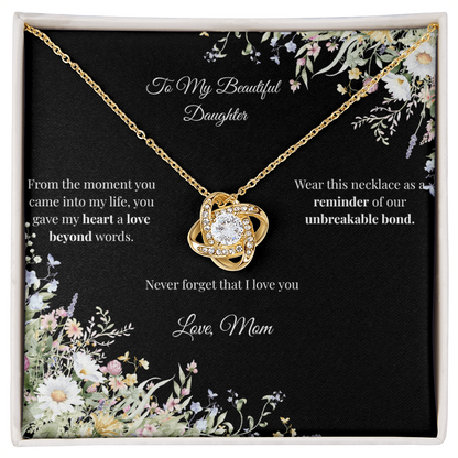 Mom to Daughter - Love Knot Necklace