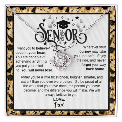 To My Daughter - Love Knot Necklace from Dad