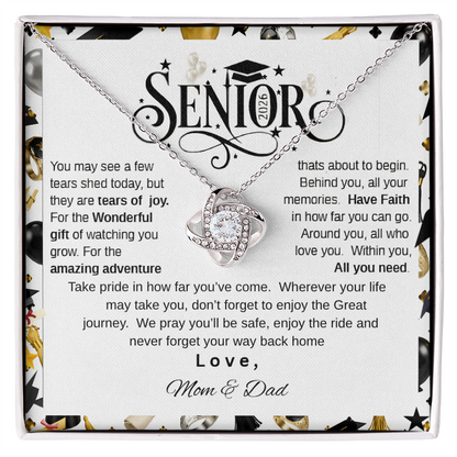 To Our Daughter - Love Knot Necklace from Mom and Dad