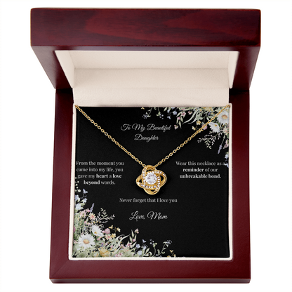 Mom to Daughter - Love Knot Necklace