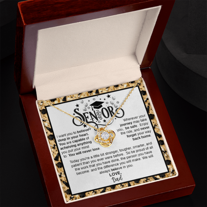 To My Daughter - Love Knot Necklace from Dad