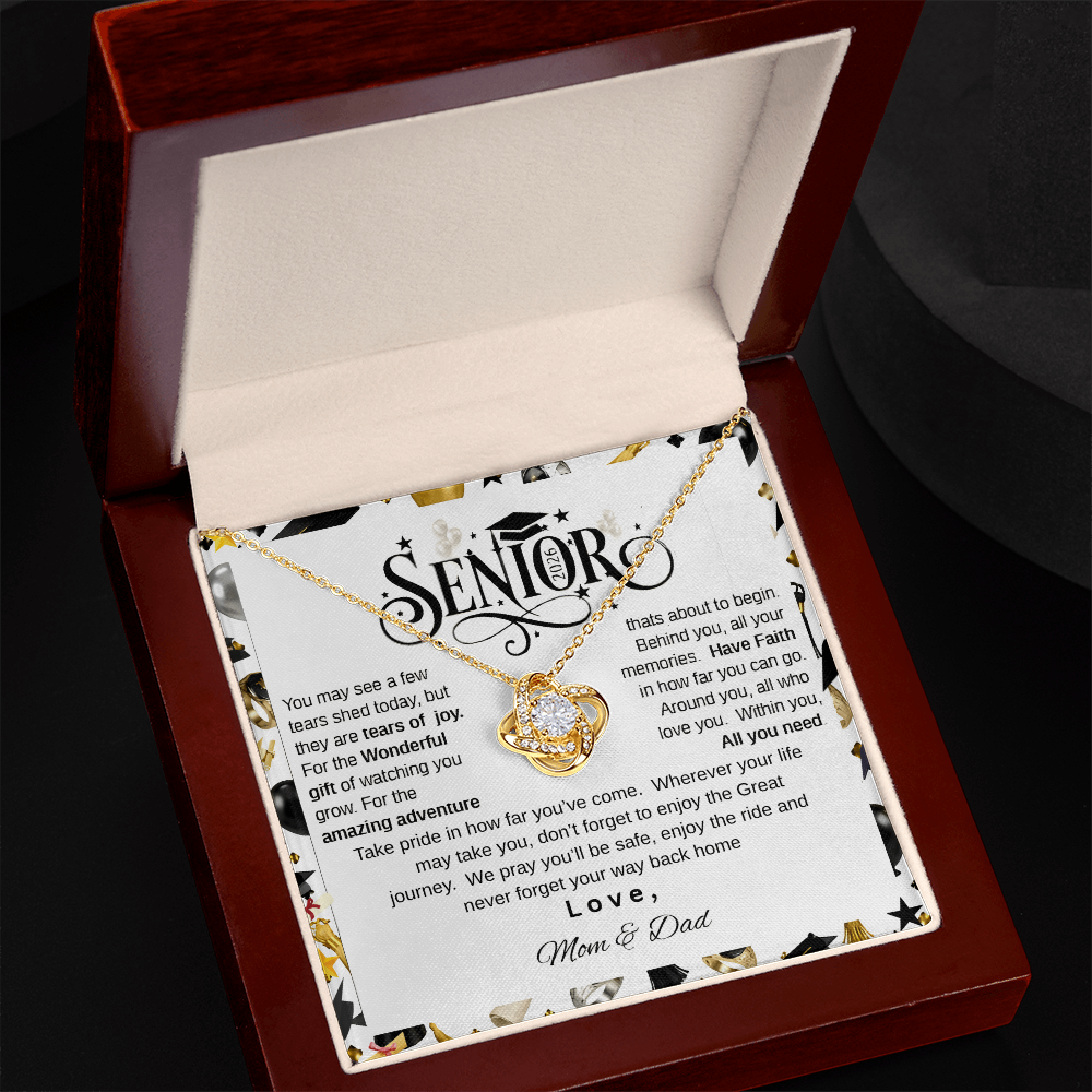 To Our Daughter - Love Knot Necklace from Mom and Dad