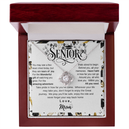 Graduation Gift for Daughter - Love Knot Necklace from Mom - Class of 2026