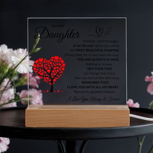 To My Daughter | Printed Square Acrylic