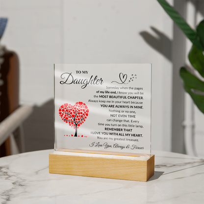 To My Daughter | Printed Square Acrylic