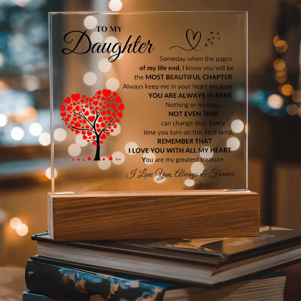 To My Daughter | Printed Square Acrylic